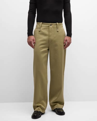 burberry cotton wide-leg pants men|discount Burberry men's clothing.